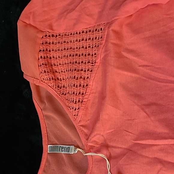 WAS $48. MONORENO V-Neck 3/4 Embellished Sleeves Sheer back dressy Top - Picture 9 of 12